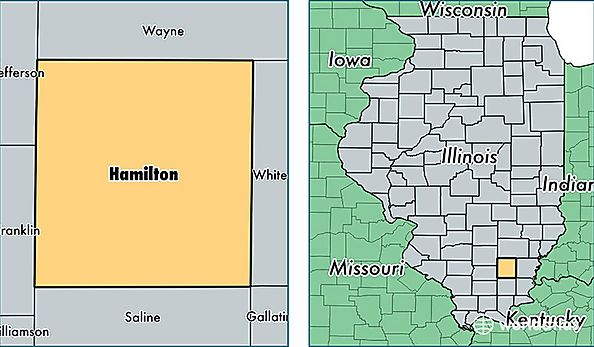 location of Hamilton county on a map