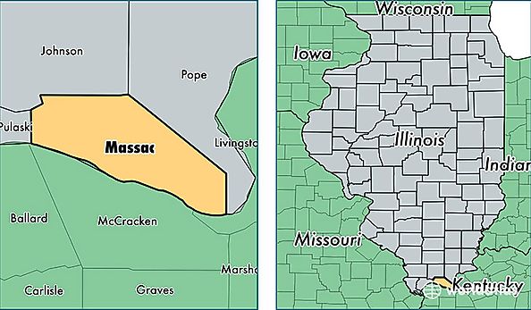 location of Massac county on a map