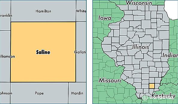 location of Saline county on a map