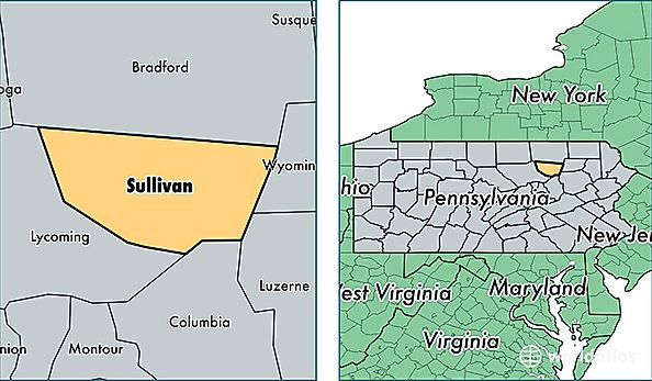 location of Sullivan county on a map
