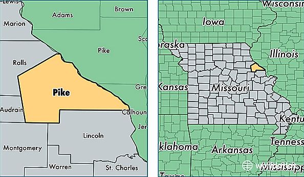 location of Pike county on a map