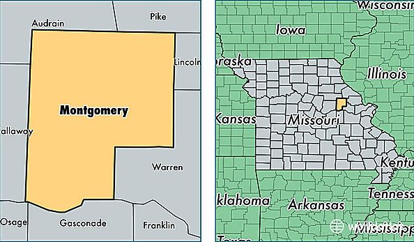 location of Montgomery county on a map