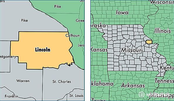 location of Lincoln county on a map