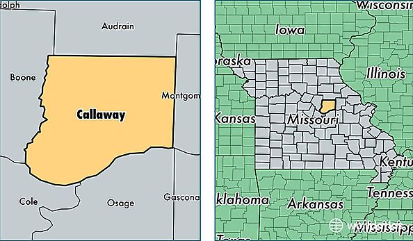 location of Callaway county on a map
