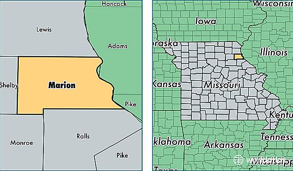 location of Marion county on a map