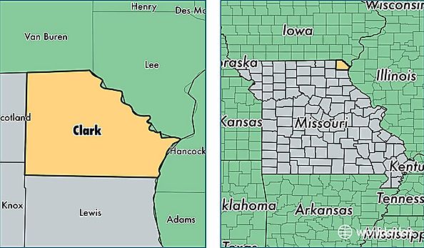 location of Clark county on a map