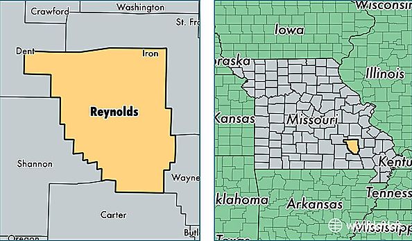 location of Reynolds county on a map