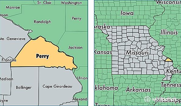 location of Perry county on a map