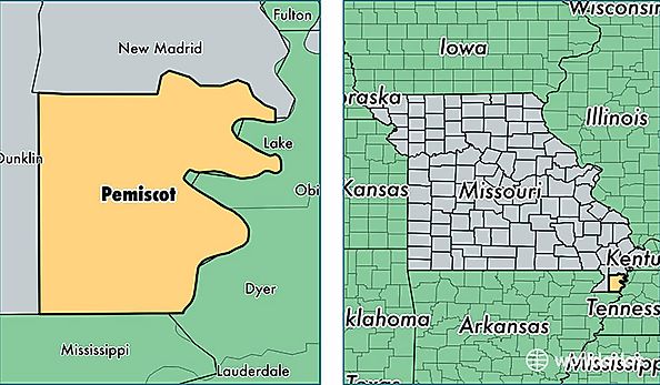 location of Pemiscot county on a map