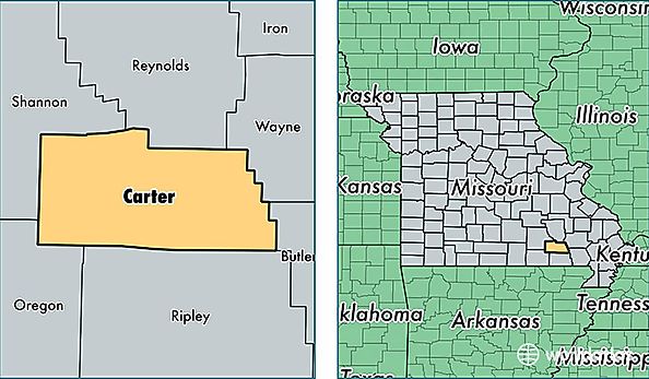 location of Carter county on a map