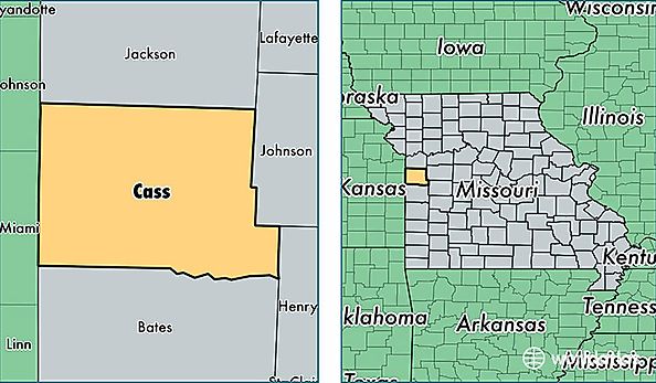 location of Cass county on a map