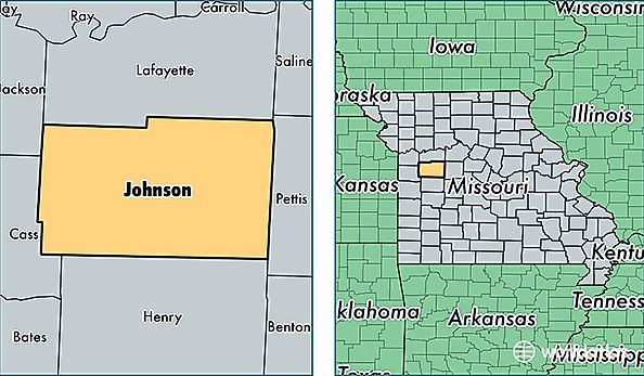 location of Johnson county on a map