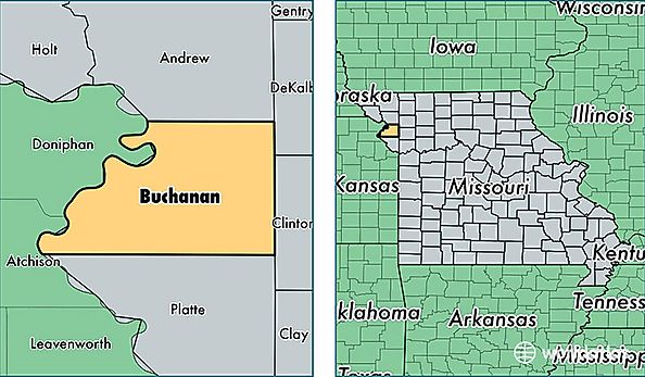 location of Buchanan county on a map