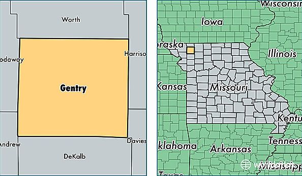 location of Gentry county on a map