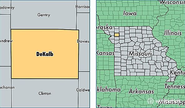 location of DeKalb county on a map