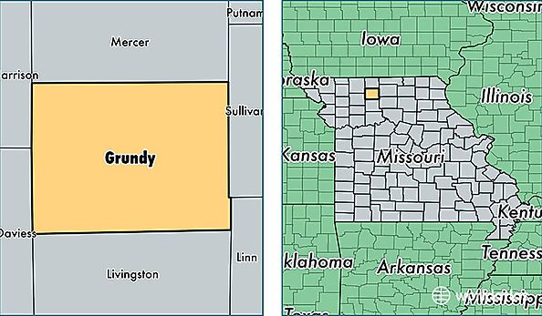 location of Grundy county on a map