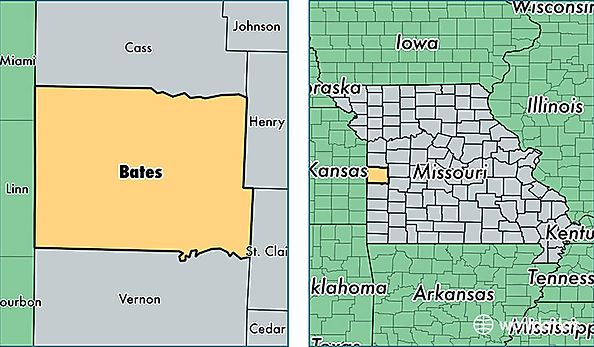 location of Bates county on a map