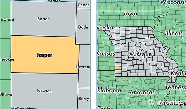 location of Jasper county on a map