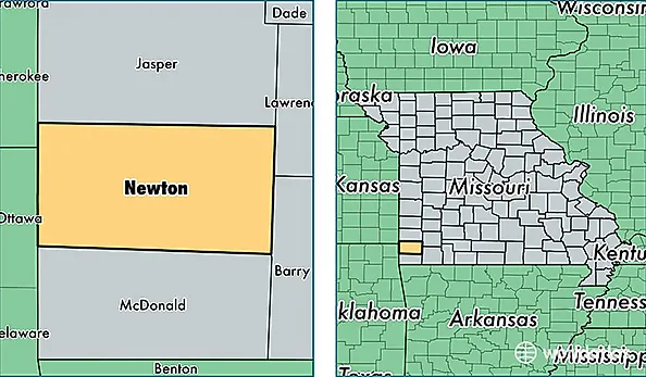 location of Newton county on a map