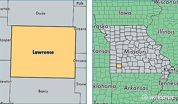 location of Lawrence county on a map
