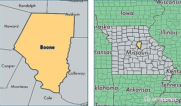 location of Boone county on a map