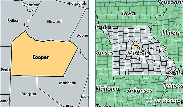 location of Cooper county on a map