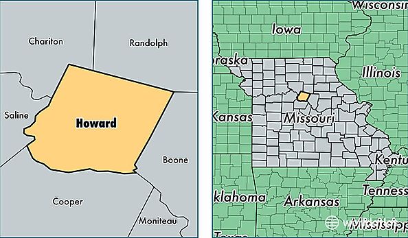 location of Howard county on a map