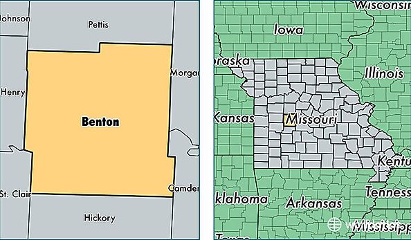 location of Benton county on a map