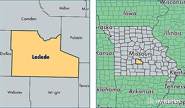 location of Laclede county on a map