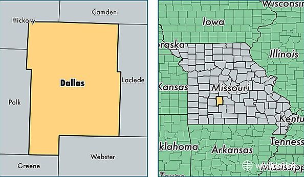 location of Dallas county on a map