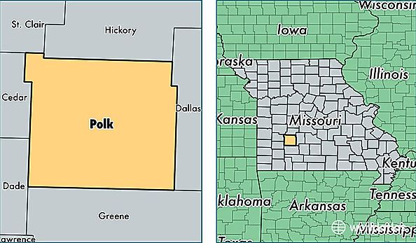 location of Polk county on a map