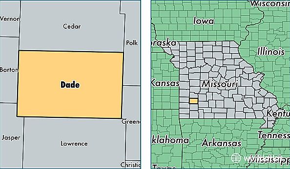 location of Dade county on a map