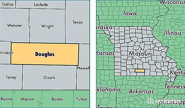 location of Douglas county on a map