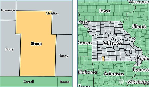 location of Stone county on a map