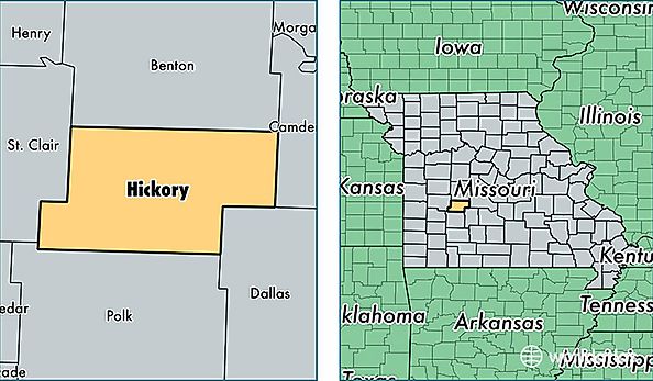 location of Hickory county on a map