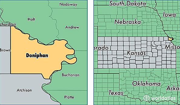 location of Doniphan county on a map