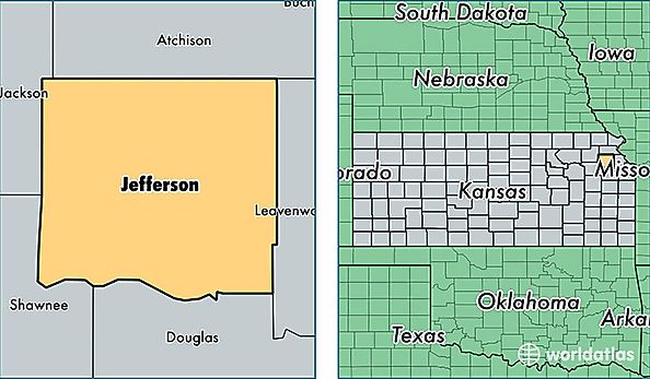 location of Jefferson county on a map