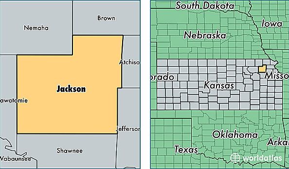 location of Jackson county on a map