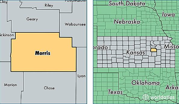 location of Morris county on a map