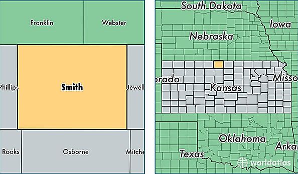 location of Smith county on a map