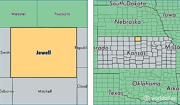 location of Jewell county on a map