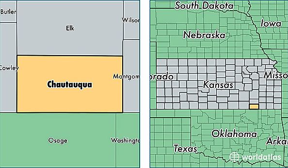 location of Chautauqua county on a map