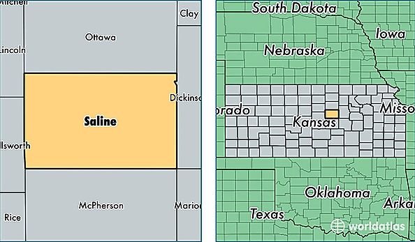 location of Saline county on a map