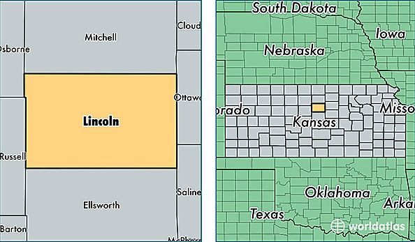 location of Lincoln county on a map