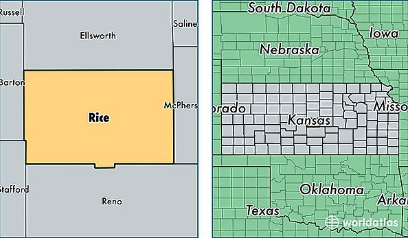 location of Rice county on a map