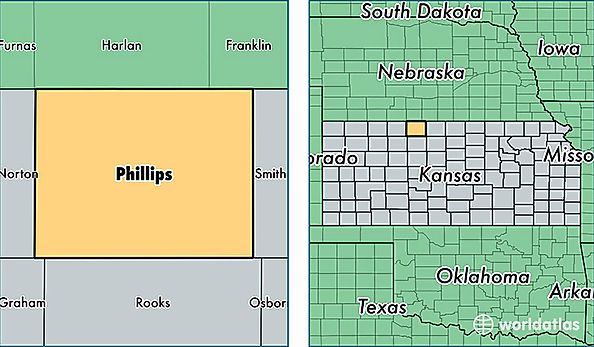 location of Phillips county on a map