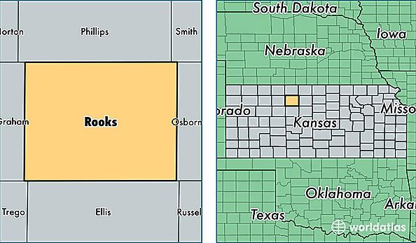 location of Rooks county on a map