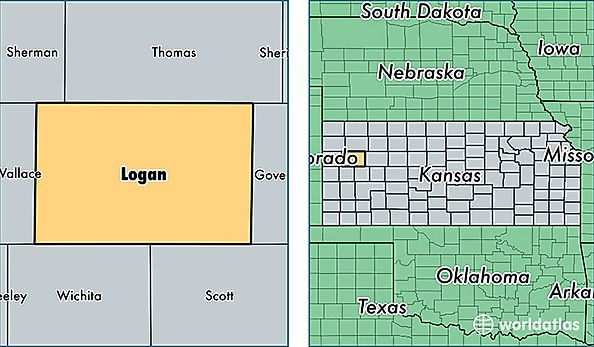 location of Logan county on a map