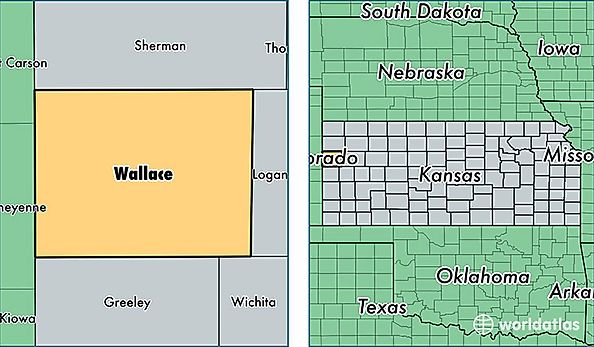 location of Wallace county on a map