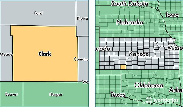 location of Clark county on a map